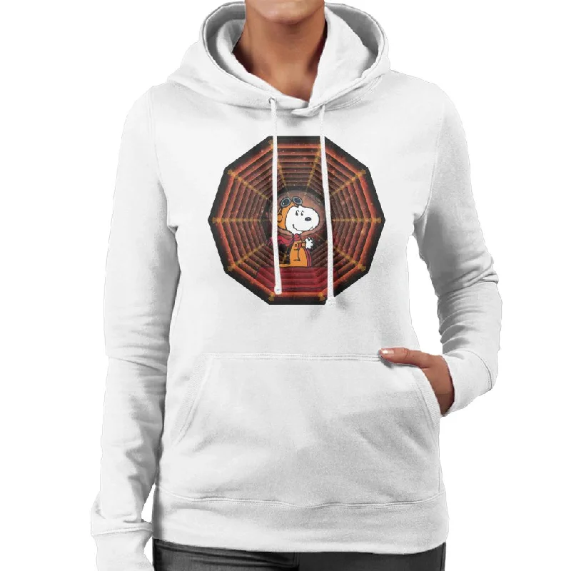 Peanuts Snoopy Kennel Ship Travel Across Spacetime Women's Hooded Sweatshirt