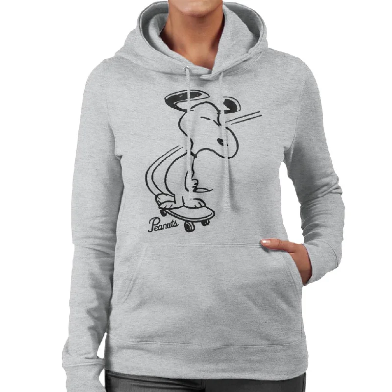 Peanuts Snoopy Skateboard Women's Hooded Sweatshirt