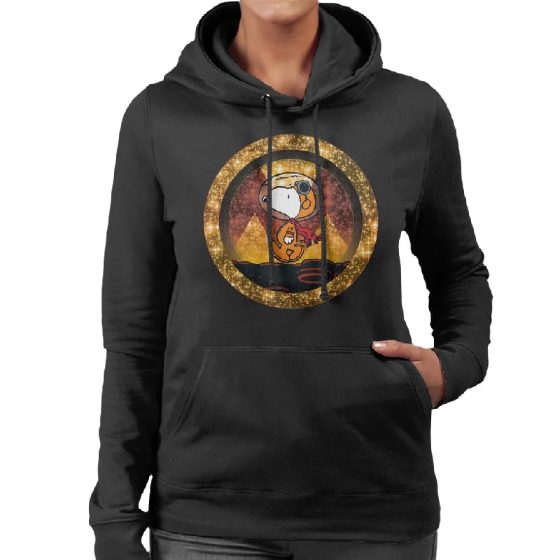 Peanuts Snoopy Walking Through Intergalactic Stars Women's Hooded Sweatshirt