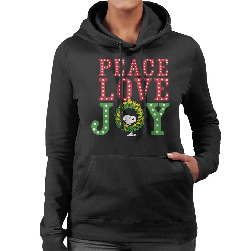 Peanuts Snoopy Woodstock Wreath Women's Hooded Sweatshirt