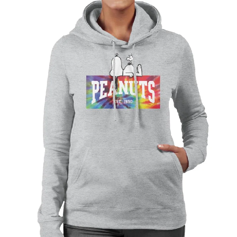 Peanuts Tie Dye Logo Women's Hooded Sweatshirt