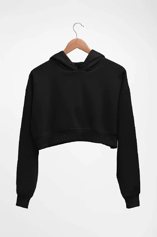 Plain Black Crop HOODIE FOR WOMEN Hoodie with Strings Custom Fit Adjustable