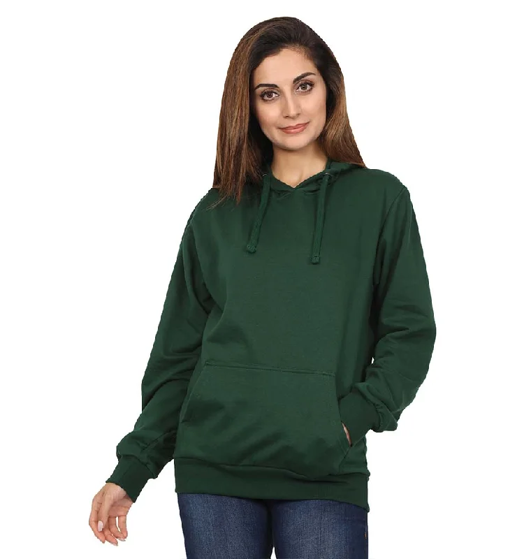 Plain Dark Green Hoodie Sweatshirt for Women Hoodie with Tie-Dye Psychedelic Retro