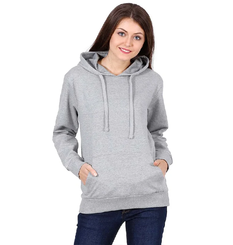 Plain Grey Hoodie Sweatshirt for Women Hoodie with Metallic Shiny Futuristic