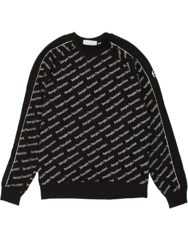 SERGIO TACCHINI Mens Abstract Pattern Sweatshirt Jumper Medium Black Hoodie Jacket Zipper Layering SERGIO TACCHINI Mens Abstract Pattern Sweatshirt Jumper Medium Black Hoodie Jacket Zipper Layering
