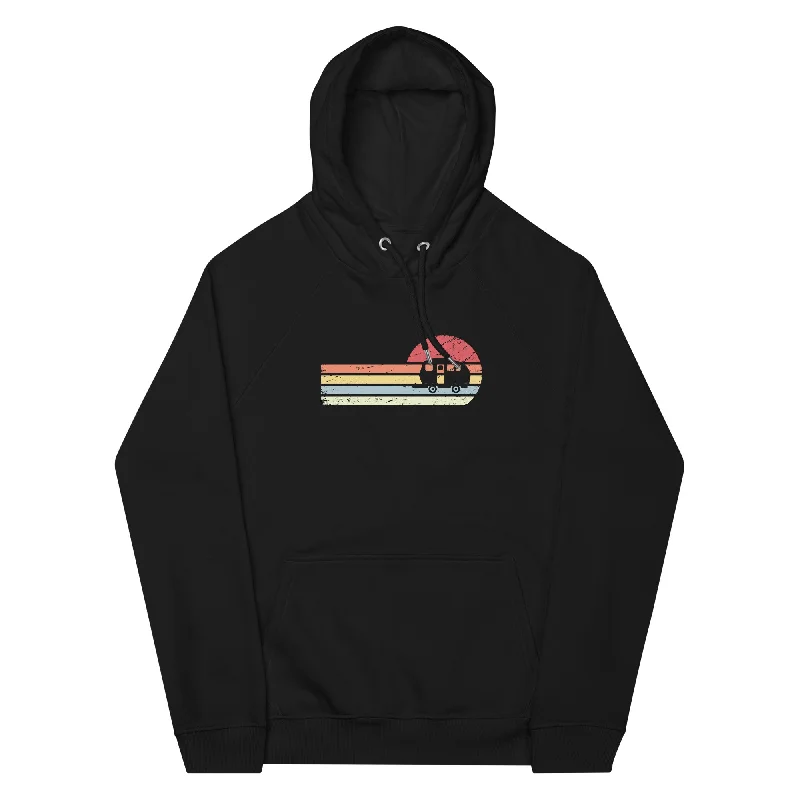 Sonne und Retro Linies - Camping Caravan - Unisex Premium Organic Hoodie