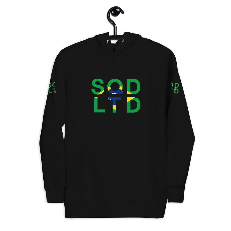 SQD Bresil Hoodie Hoodie with Side Slits Relaxed Casual