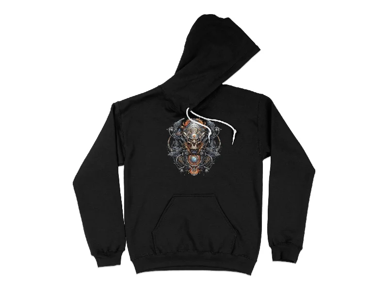 Steampunk Skull Unisex Hoodie Hoodie with Double Zipper Versatile Adjustable