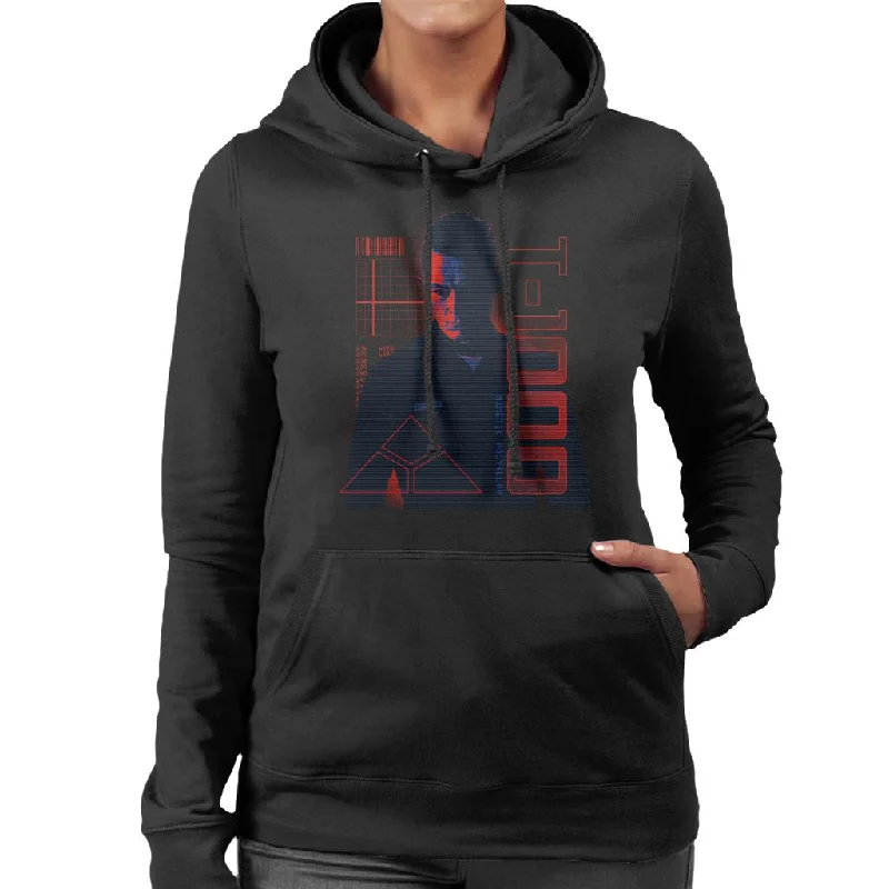 Terminator 2 Judgement Day T 1000 Women's Hooded Sweatshirt Hoodie with Zipper Versatile Modern Terminator 2 Judgement Day T 1000 Women's Hooded Sweatshirt Hoodie with Zipper Versatile Modern