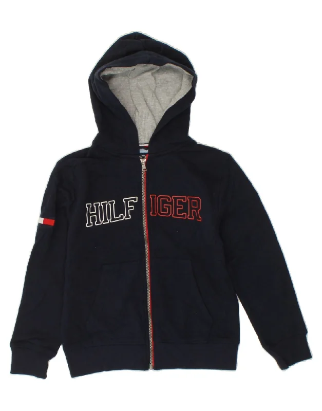 TOMMY HILFIGER Boys Graphic Zip Hoodie Sweater 8-9 Years Small Navy Blue Hoodie Dress Longline Feminine TOMMY HILFIGER Boys Graphic Zip Hoodie Sweater 8-9 Years Small Navy Blue Hoodie Dress Longline Feminine
