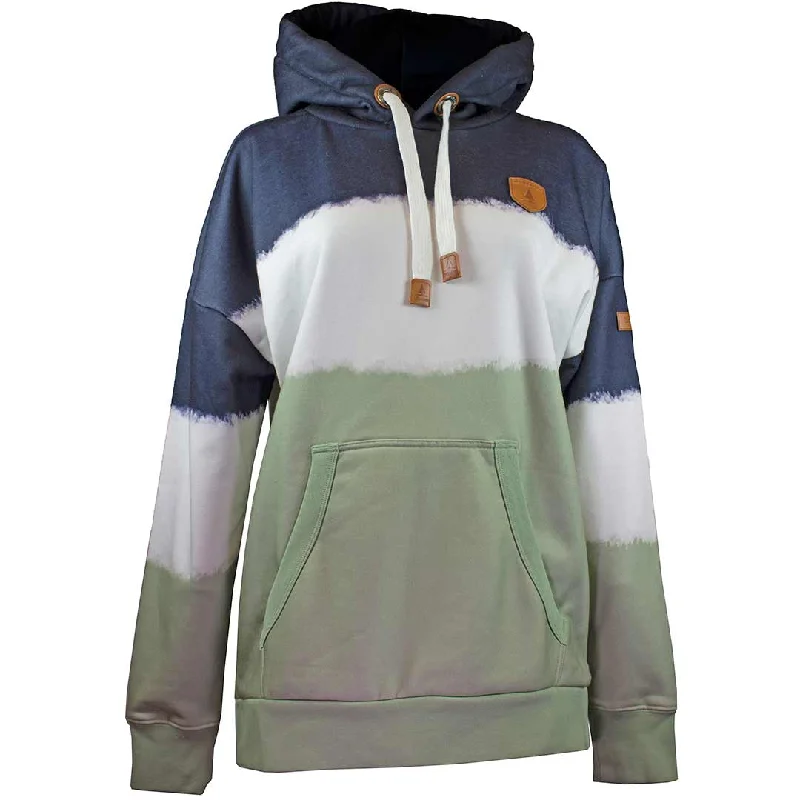 Wanakome Women's Patty Dip-Dyed Hoodie Hoodie with Puffed Sleeves Voluminous Trendy