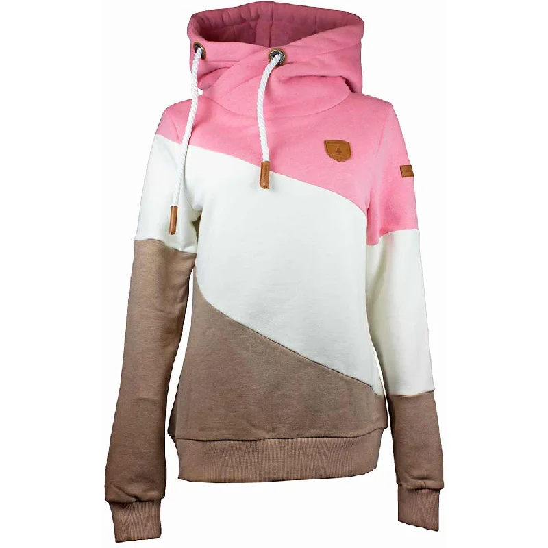 Wanakome Women's Selene Colour-Blocked Hoodie Hoodie with Camouflage Military Edgy