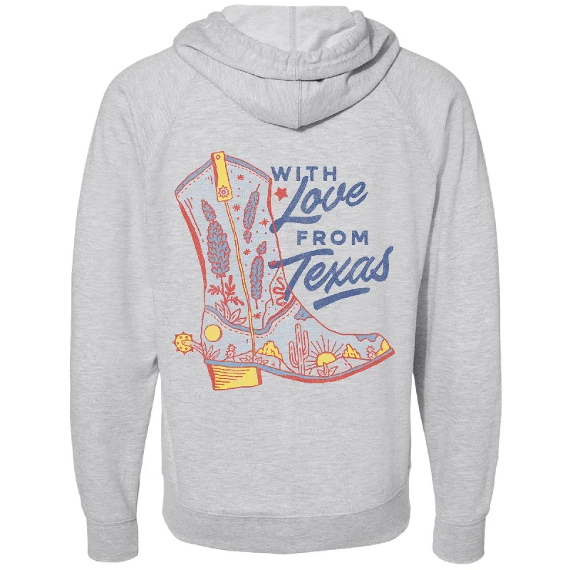 With Love Texas Raglan Zipper Hoodie