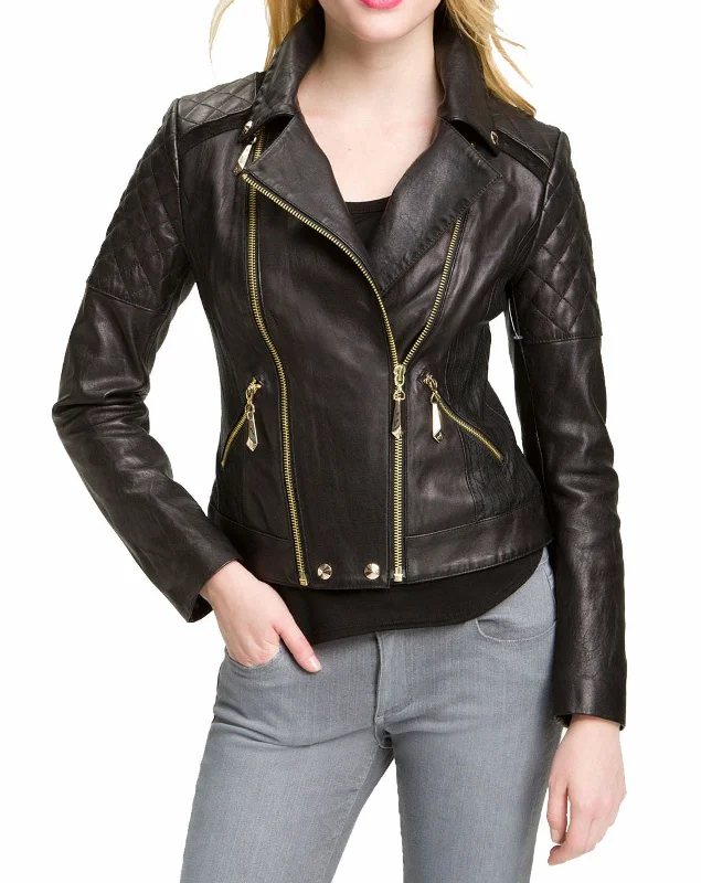 All American Olivia Baker Black Leather Jacket