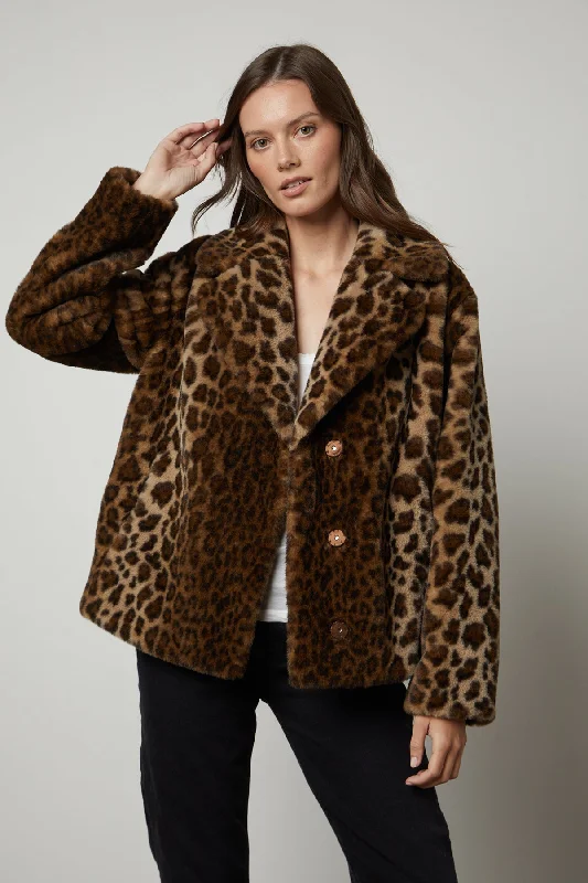 AMANI LEOPARD LUX FAUX FUR JACKET