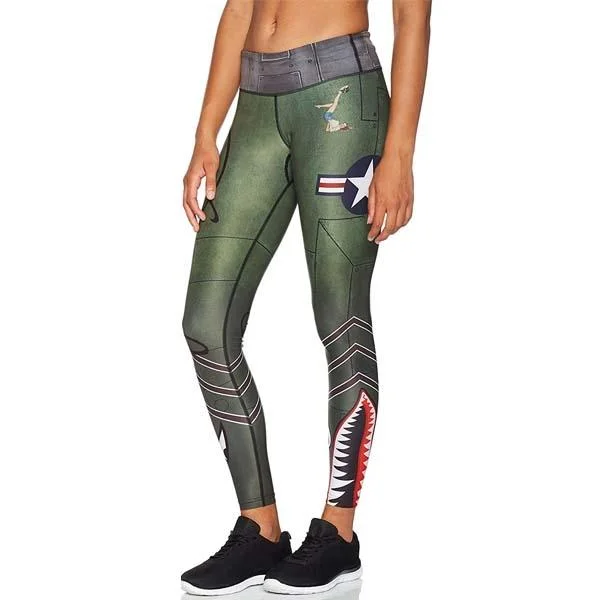 Anarchy Apparel Bomber Compression Leggings Stylish Printed Sport Leggings