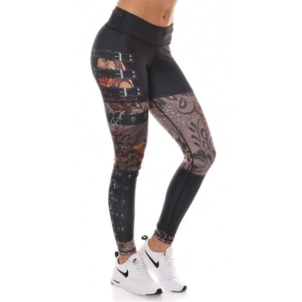 Anarchy Apparel Hellraiser Compression Leggings Trendy Full-Length Leggings