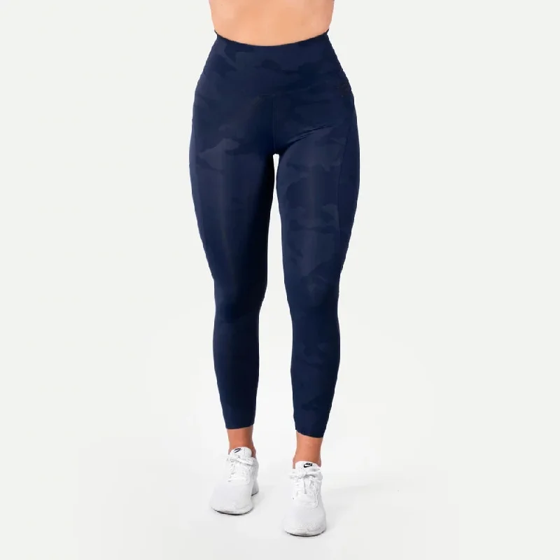 Better Bodies High Waist Leggings - Dark Navy Camo Comfortable Athletic Tights