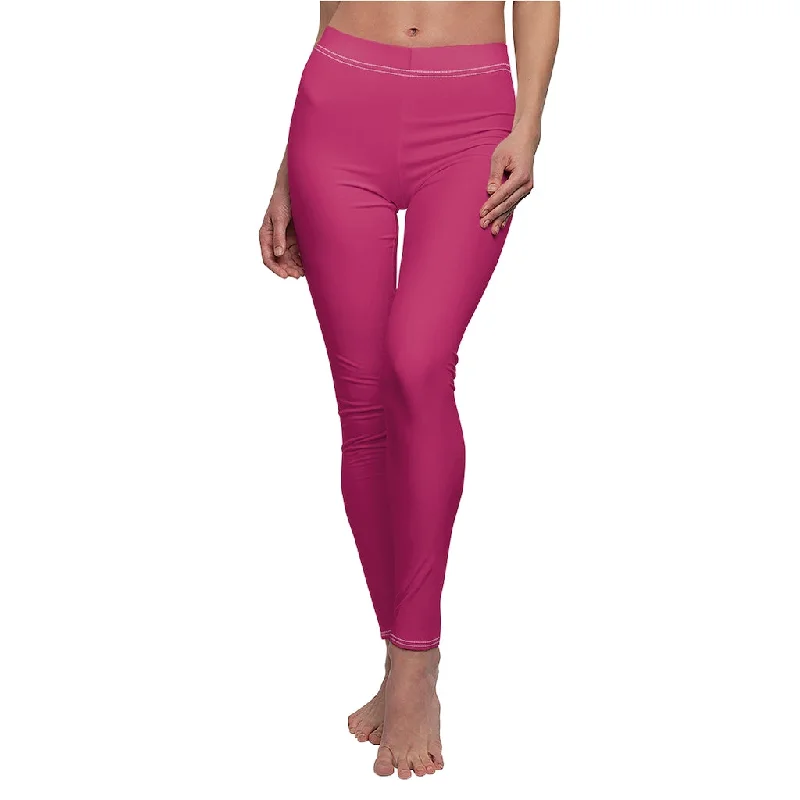 CH Hot Pink Casual Leggings Comfortable Compression Leggings
