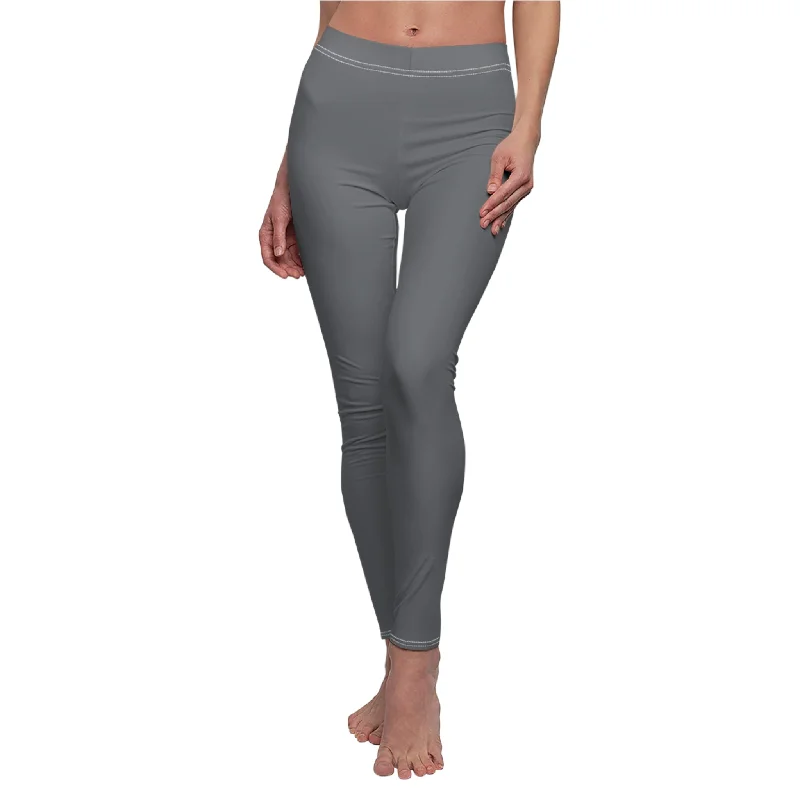 Dark Gray Casual Leggings Fashionable Printed Legging Pants