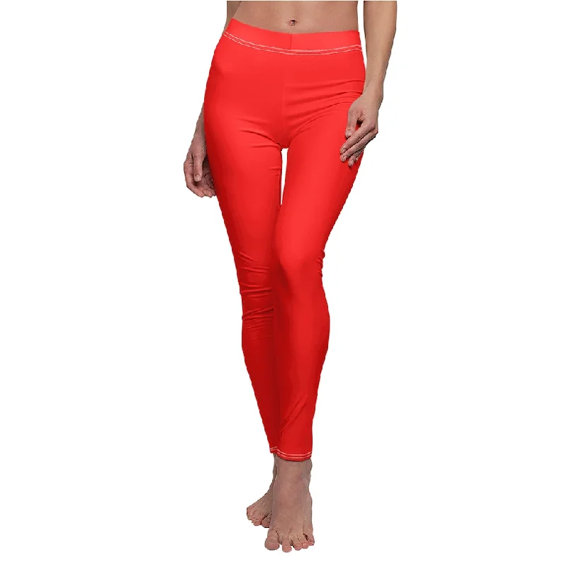 F21 Red Casual Leggings Comfortable Plus Size Leggings