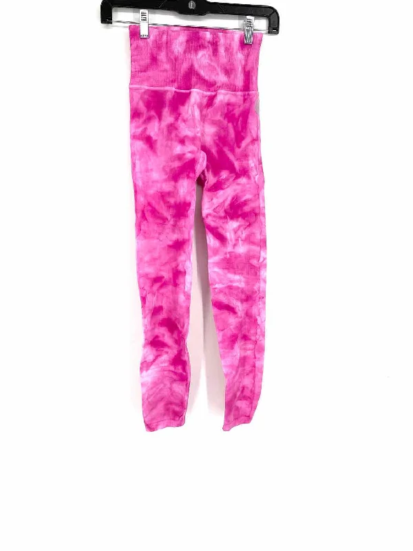 FP Movement Women's Hot Pink Tie Dye Size XS/s Leggings Trendy Polka Dot Leggings