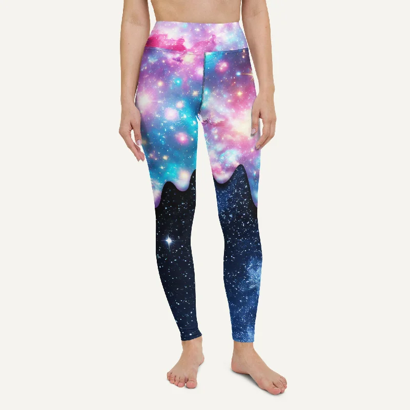 Galaxy Drip High-Waisted Leggings Comfortable Slim Fit Leggings