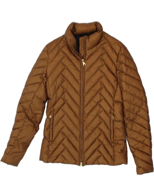 GANT Womens Padded Jacket UK 12 Medium Brown Nylon