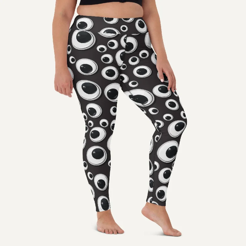 Googly Eyes High-Waisted Leggings Comfortable Bootcut Workout Leggings