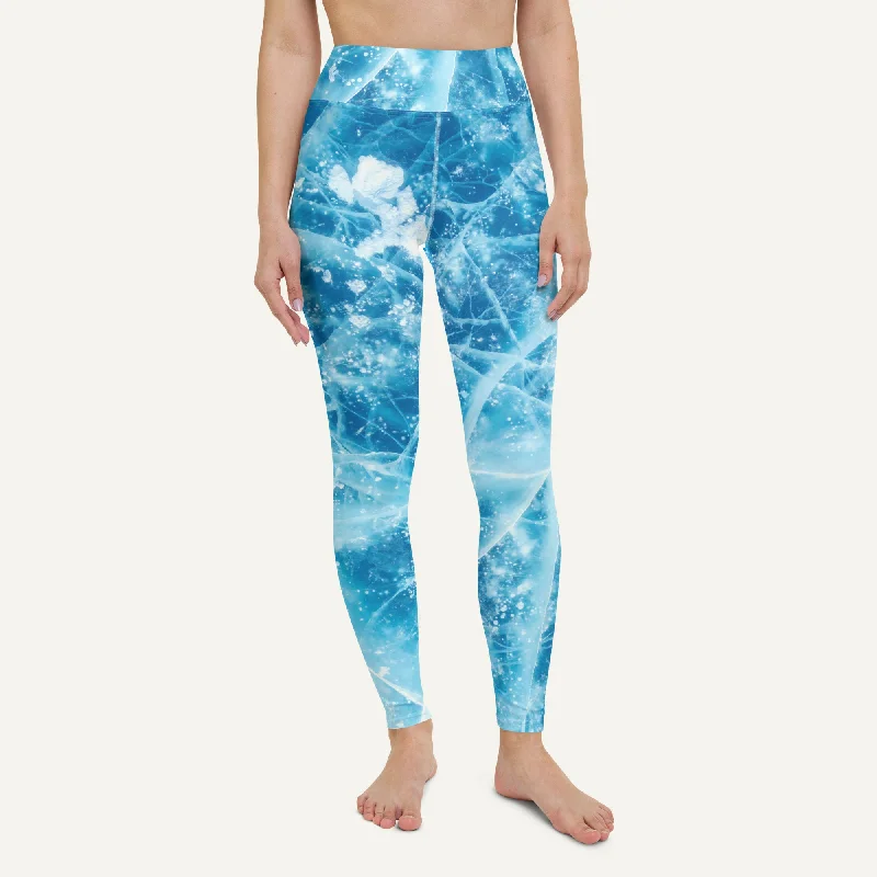Ice High-Waisted Leggings Trendy Seamless Sports Leggings