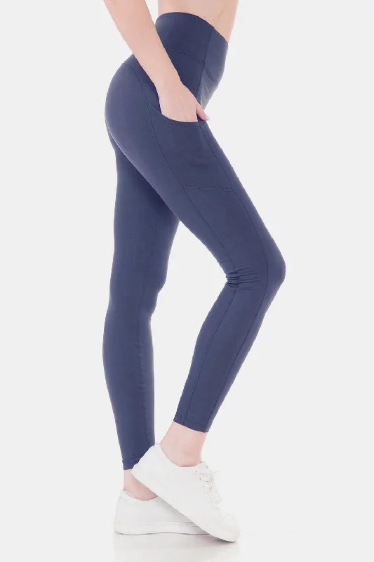 Leggings Depot High Waist Wide Waistband Leggings Fashionable High-Rise Leggings