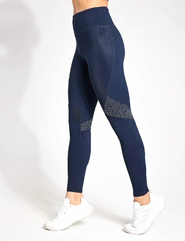 Dynamic Full Length Legging - Sky Captain Trendy Spandex Leggings