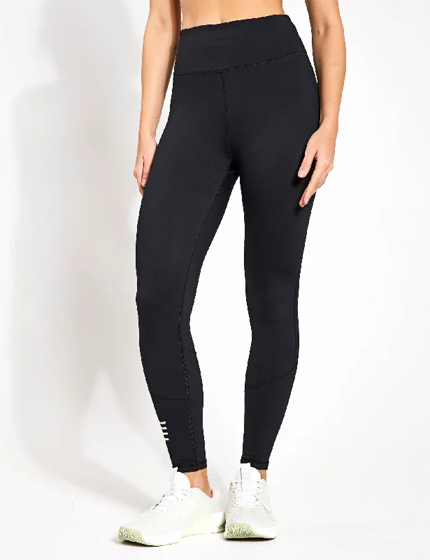 Jodie Full Length Legging - Black/Sage Green Stylish Stretch Print Leggings