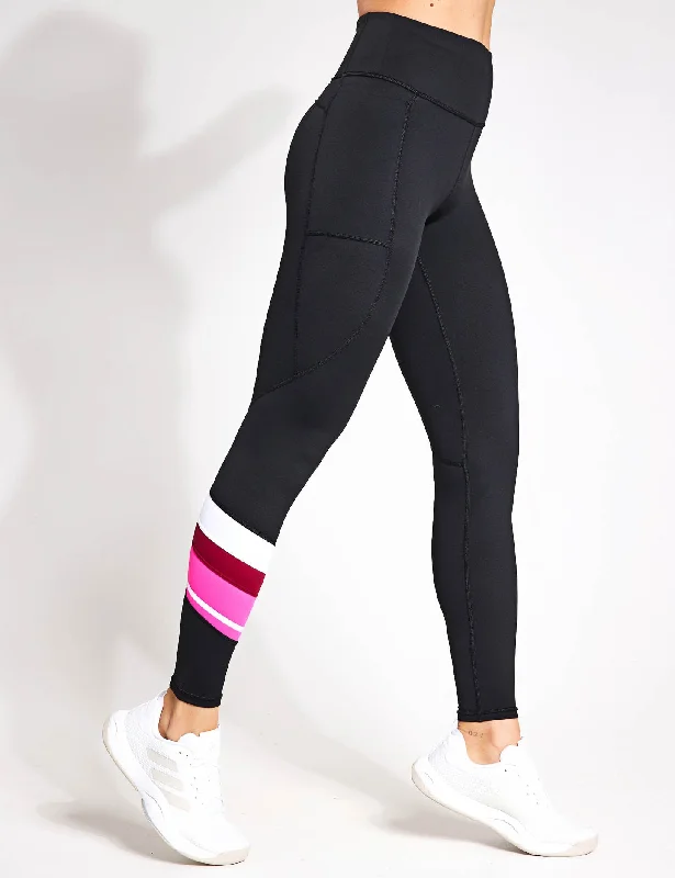 Limitless Legging - Black/Pink/White Stylish Stretch Pants Leggings