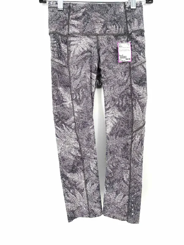 Lululemon 2017 Fast & Free Crop 19" Women's Gray Print Size 4 Leggings W6AGGS Cozy Yoga Compression Leggings Lululemon 2017 Fast & Free Crop 19" Women's Gray Print Size 4 Leggings W6AGGS Cozy Yoga Compression Leggings