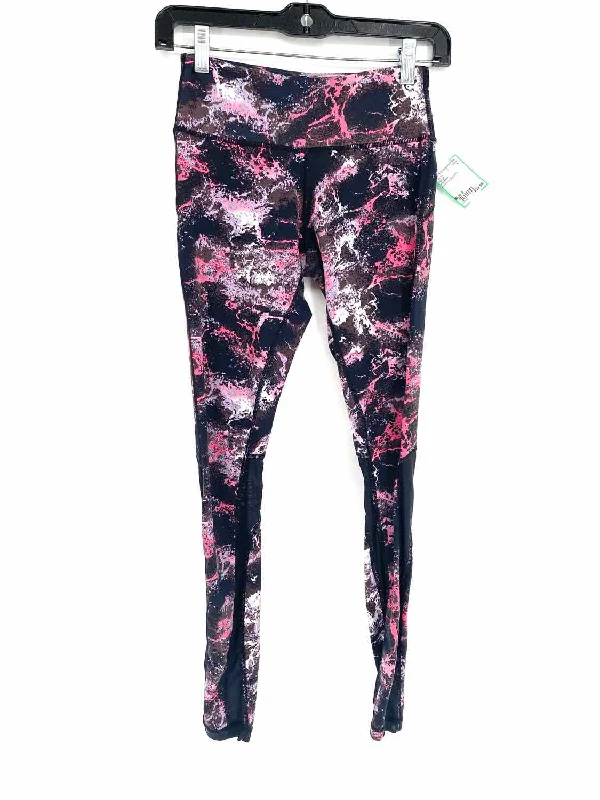 Lululemon Women's Black/Pink Size 4 Leggings Trendy High-Waist Tummy Control Leggings Lululemon Women's Black/Pink Size 4 Leggings Trendy High-Waist Tummy Control Leggings