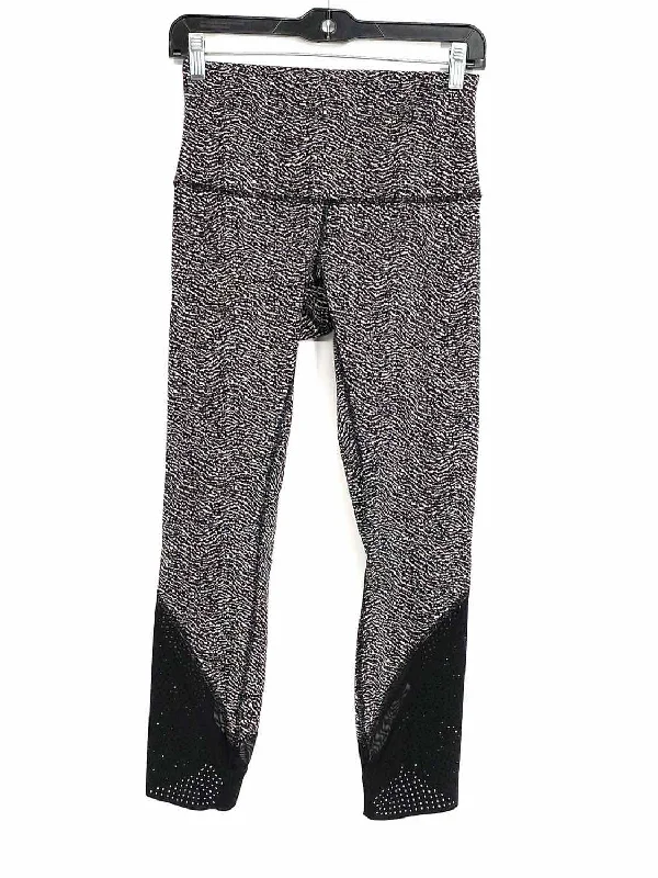 Lululemon Women's black/white High Rise Abstract ATHLETIC Size 6 Leggings Comfortable Workout Fitness Leggings Lululemon Women's black/white High Rise Abstract ATHLETIC Size 6 Leggings Comfortable Workout Fitness Leggings