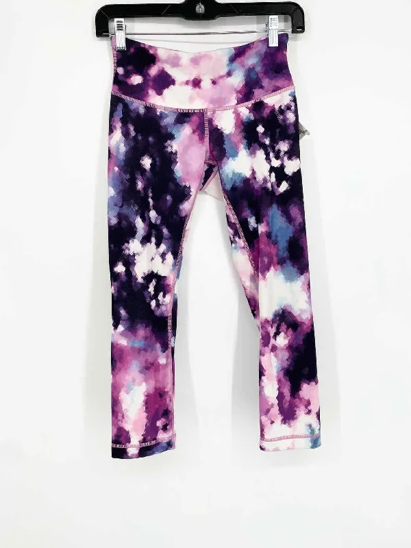 Lululemon Women's Purple/Pink Crop Abstract Size 4 Leggings Trendy Color Block Leggings Lululemon Women's Purple/Pink Crop Abstract Size 4 Leggings Trendy Color Block Leggings