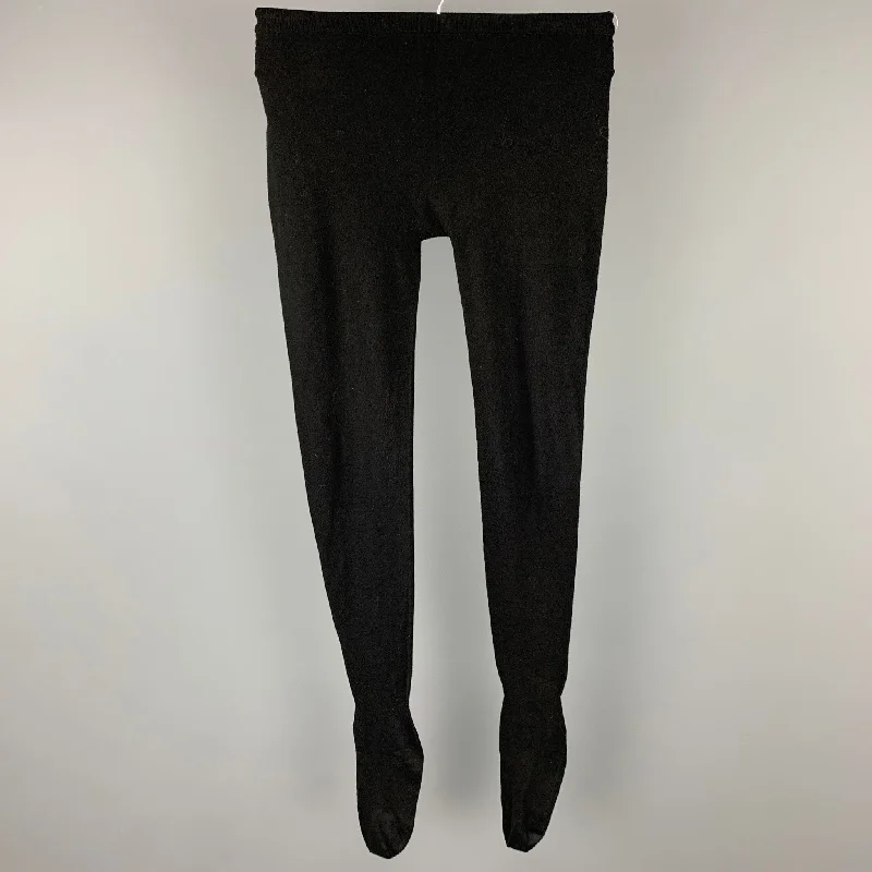MAISON MARTIN MARGIELA Size M Black Viscose / Polyester Leggings Fashionable Solid Color Tights MAISON MARTIN MARGIELA Size M Black Viscose / Polyester Leggings Fashionable Solid Color Tights