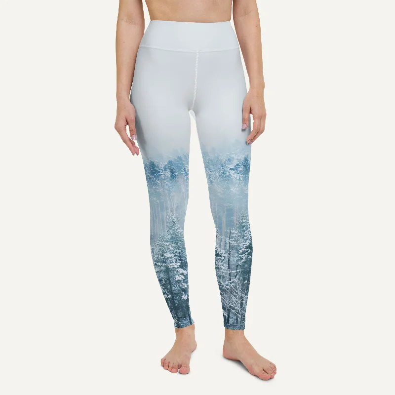 Misty Forest High-Waisted Leggings Trendy Seamless Sports Leggings
