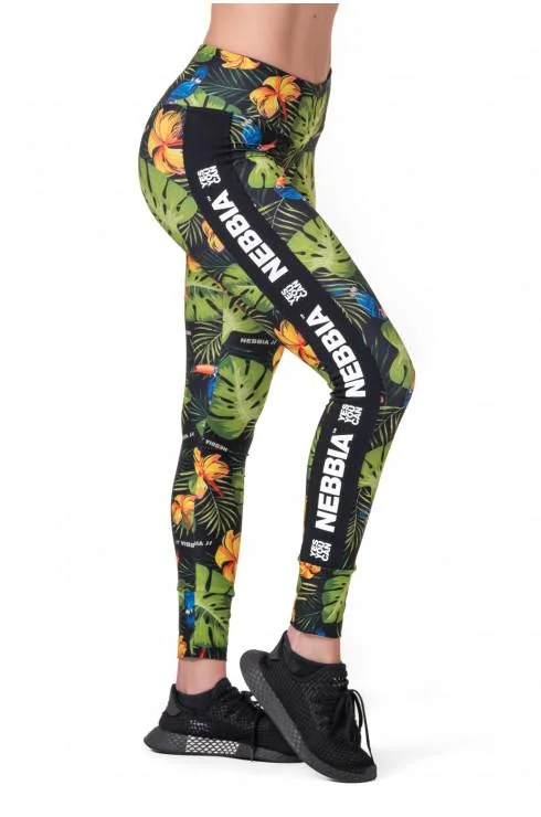 Nebbia High-Waist Performance Leggings 567 - Jungle Green Fashionable High-Rise Workout Leggings Nebbia High-Waist Performance Leggings 567 - Jungle Green Fashionable High-Rise Workout Leggings