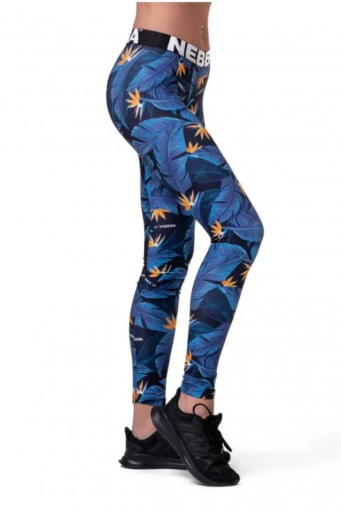 Nebbia Mid-Waist Performance Leggings 566 - Ocean Blue Trendy Sporty Compression Leggings Nebbia Mid-Waist Performance Leggings 566 - Ocean Blue Trendy Sporty Compression Leggings