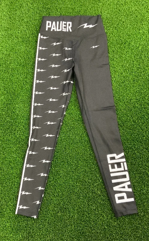 Pauer Bolt Black Leg Legging Casual Slim-Fit Leggings