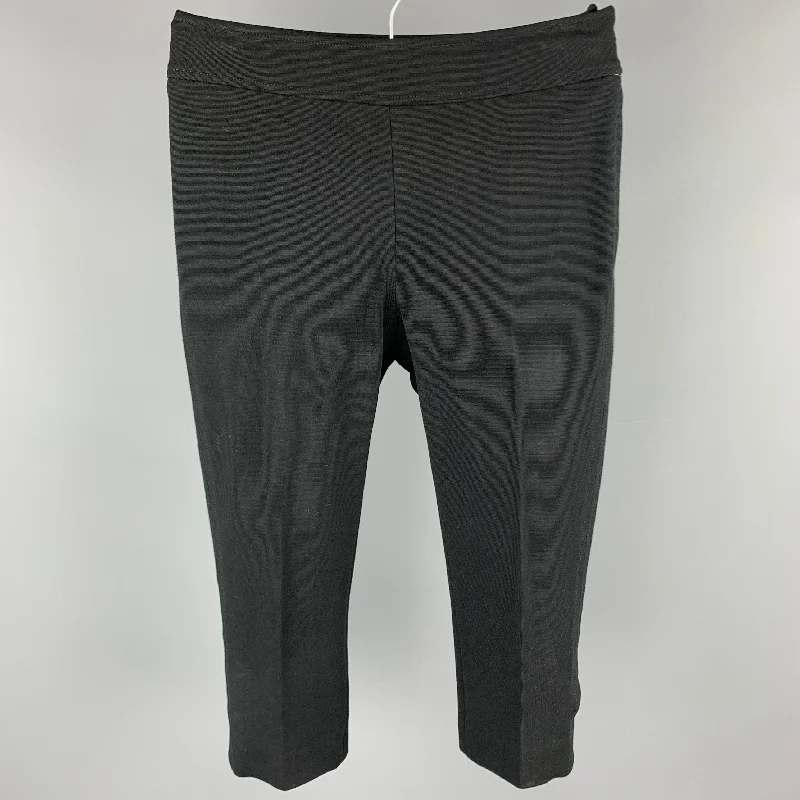 PAUL SMITH Blue Size 4 Black Rayon Blend Cropped Leggings Fashionable Sports Compression Leggings PAUL SMITH Blue Size 4 Black Rayon Blend Cropped Leggings Fashionable Sports Compression Leggings