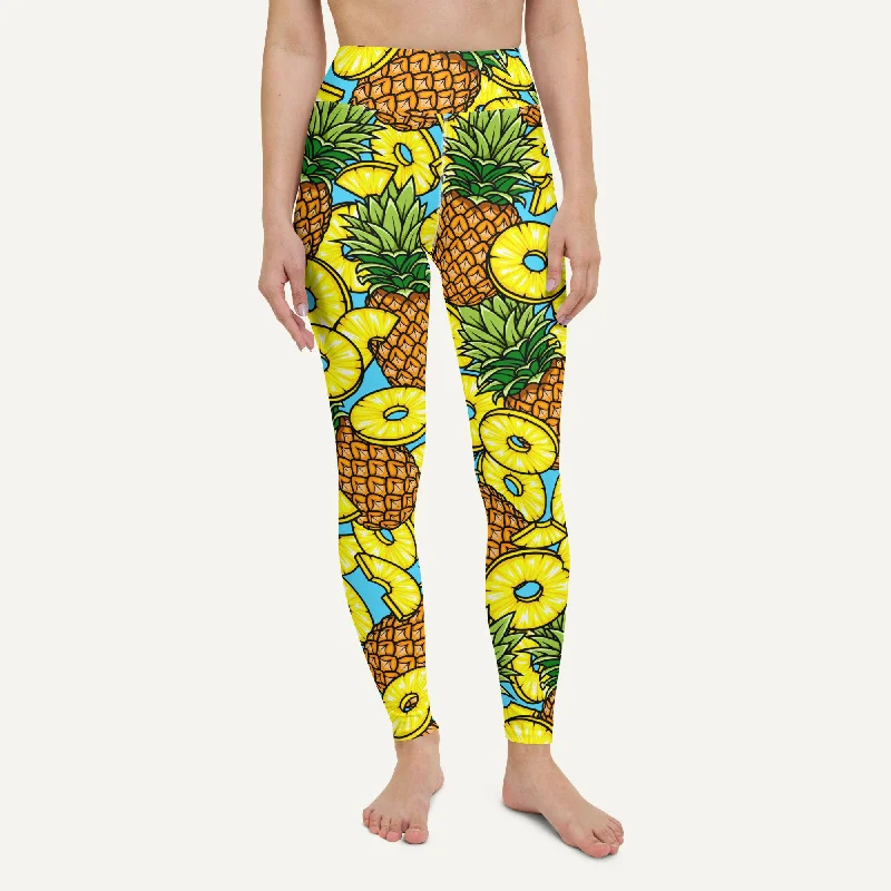 Pineapples High-Waisted Leggings Fashionable Sports Compression Leggings