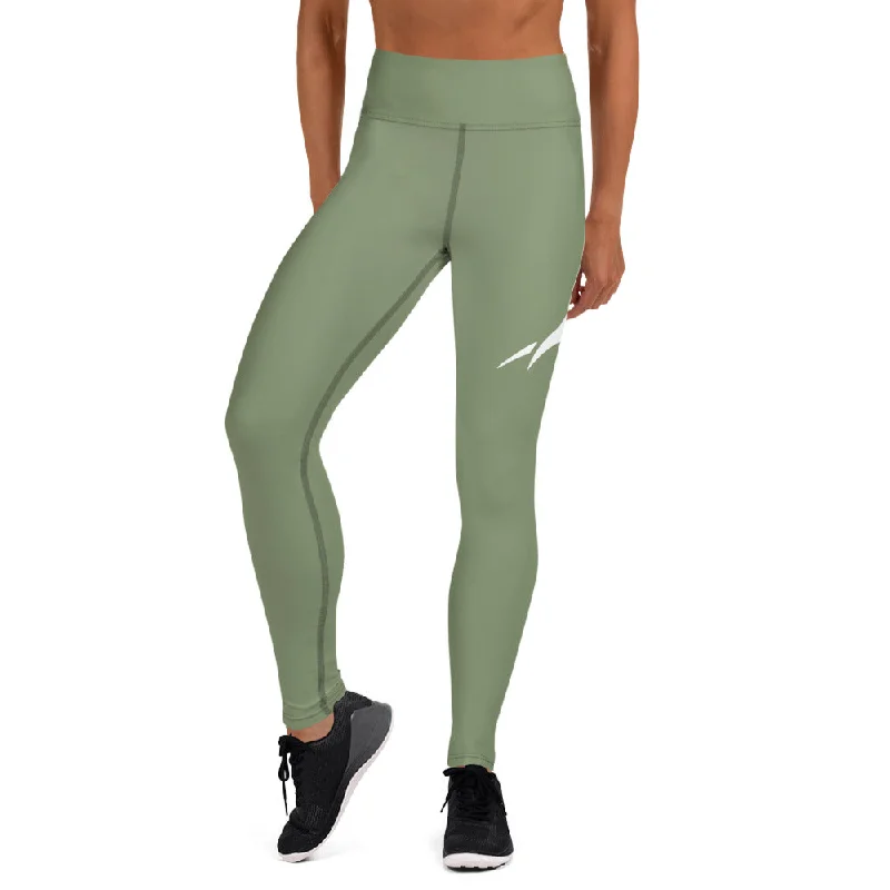 Prim8te Leggings - Give em hell - Camo Green Elegant Printed Leggings with Pockets
