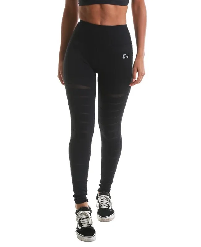 RIPT Performance Leggings with Ripped Leg Design - Black Elegant Casual Fit Leggings RIPT Performance Leggings with Ripped Leg Design - Black Elegant Casual Fit Leggings