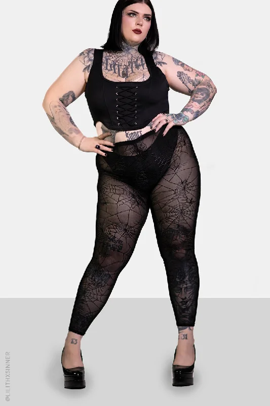 Spinnerette Leggings Comfortable Slip-On Compression Leggings