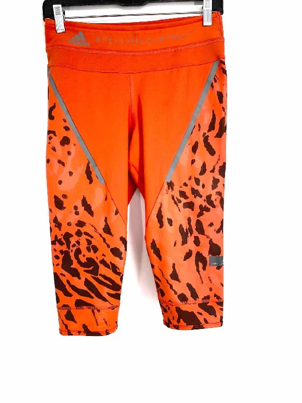 STELLA McCARTNEY Women's Orange Crop Abstract ATHLETIC Size S Leggings Fashionable Leather-Look Leggings STELLA McCARTNEY Women's Orange Crop Abstract ATHLETIC Size S Leggings Fashionable Leather-Look Leggings