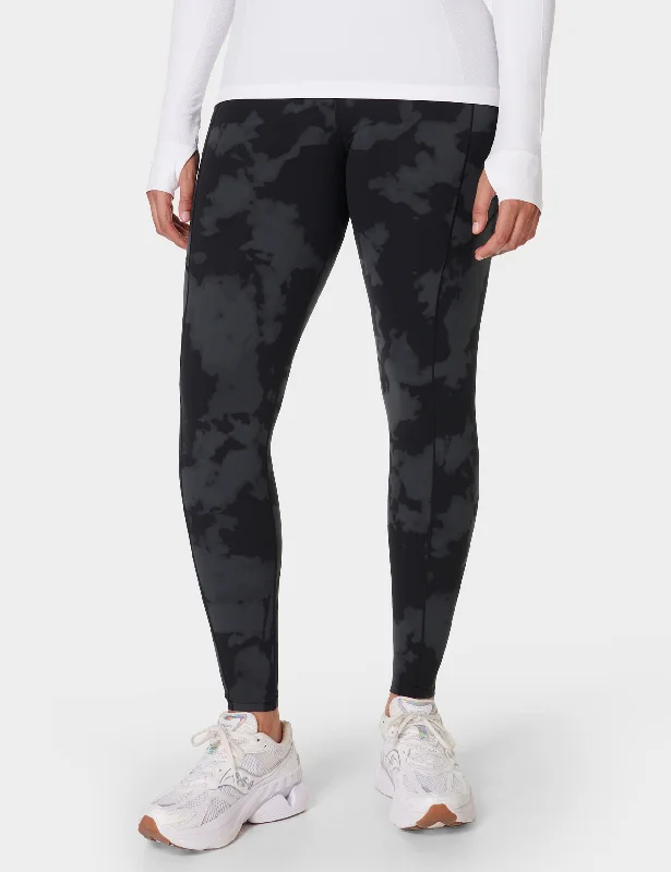 Power UltraSculpt High Waisted Gym Leggings - Black Fade Print Trendy Polka Dot Leggings